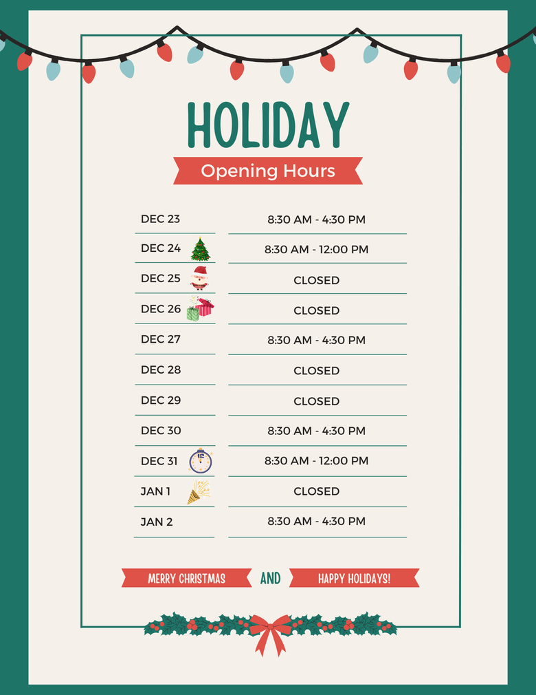 Thorsby Town Office Holiday Hours