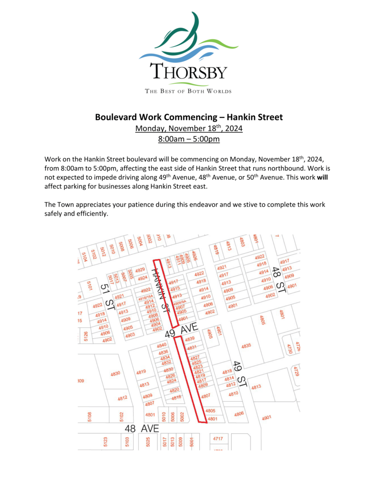 Road Closure - Work Commencing on Hankin Street