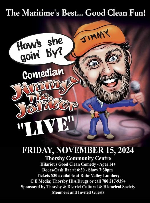 Comedy at the Thorsby Community Centre!