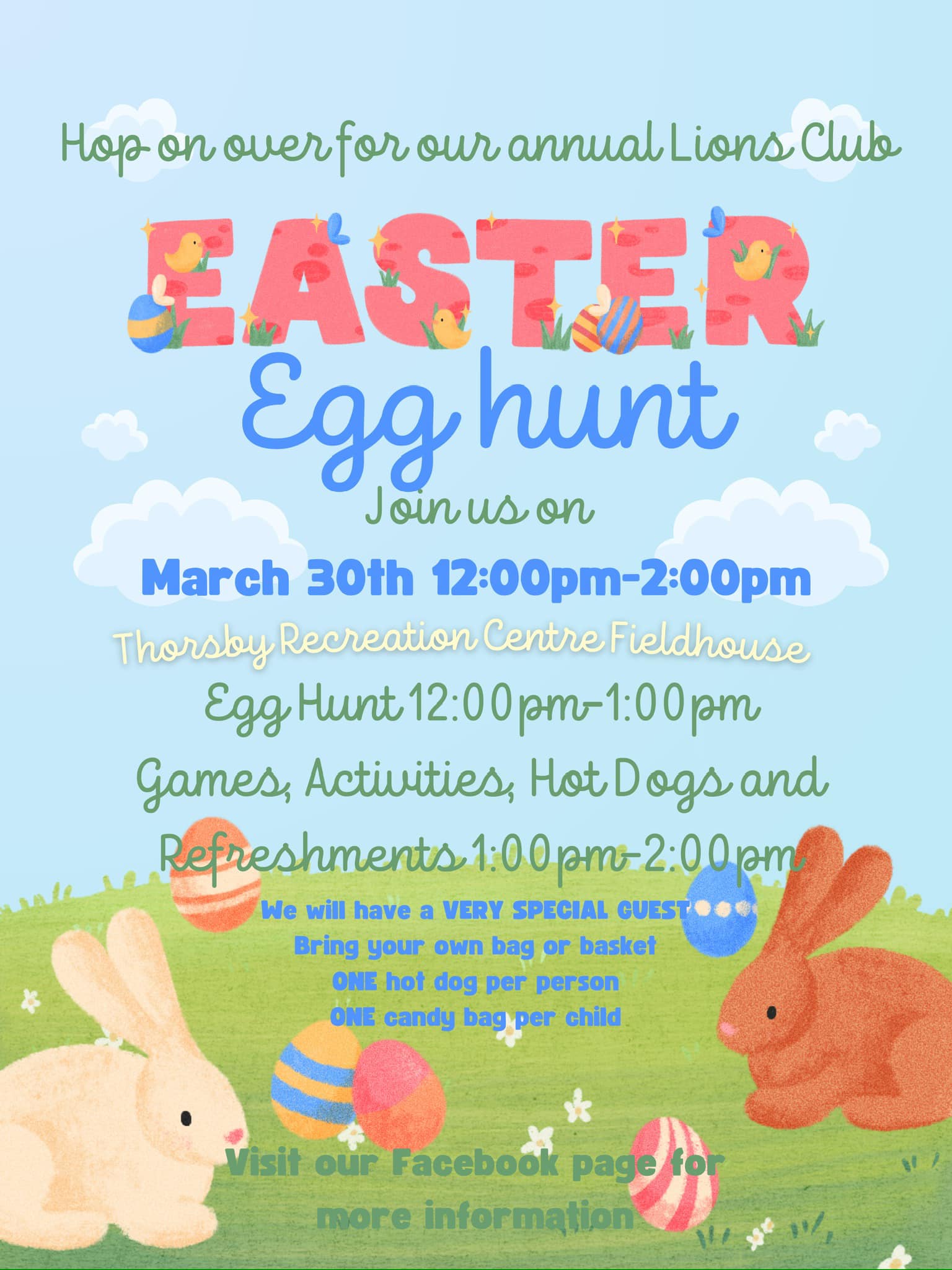 Annual Thorsby Lions Club Easter Egg Hunt!: News - Town of Thorsby