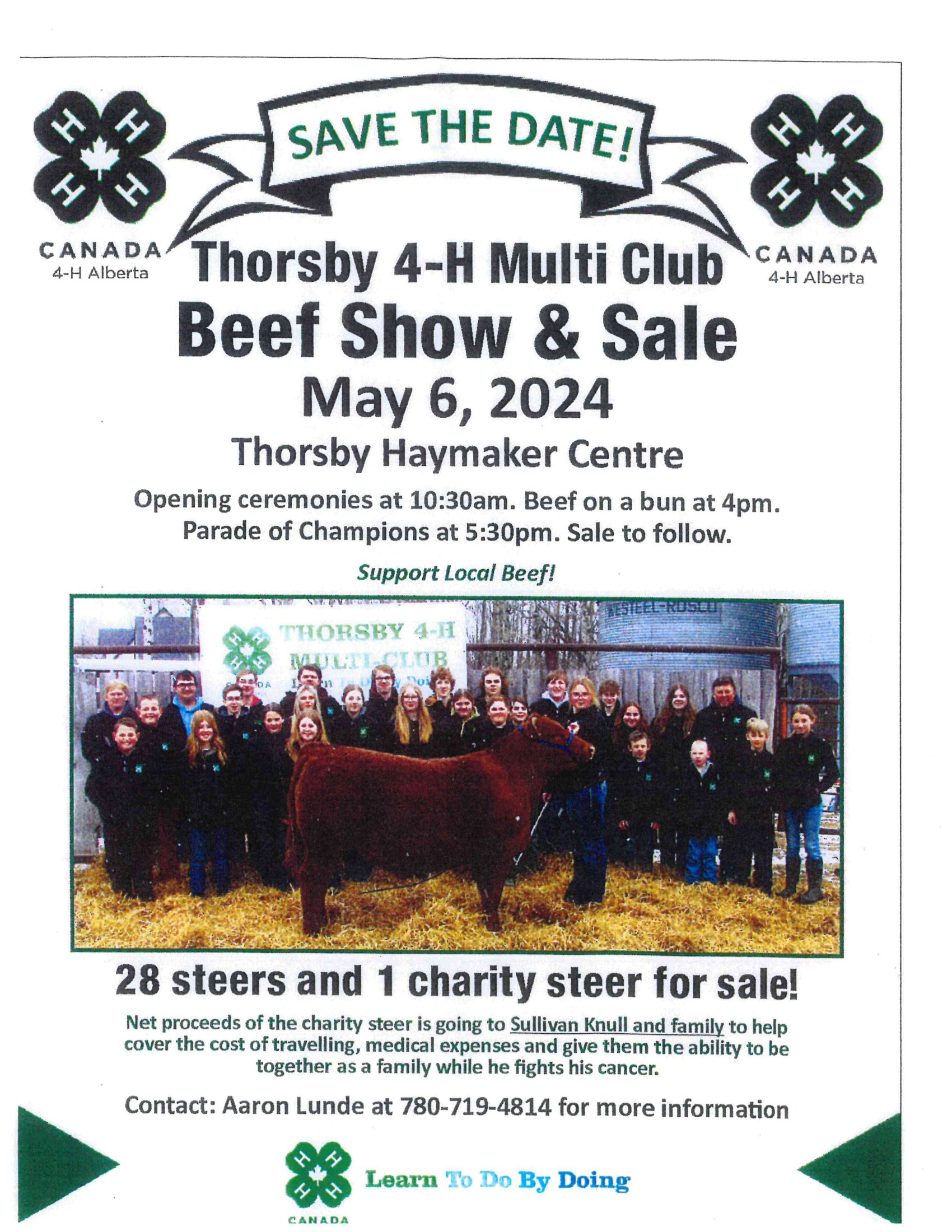 Thorsby 4-H Multi Club Beef Show & Sale: News - Town of Thorsby