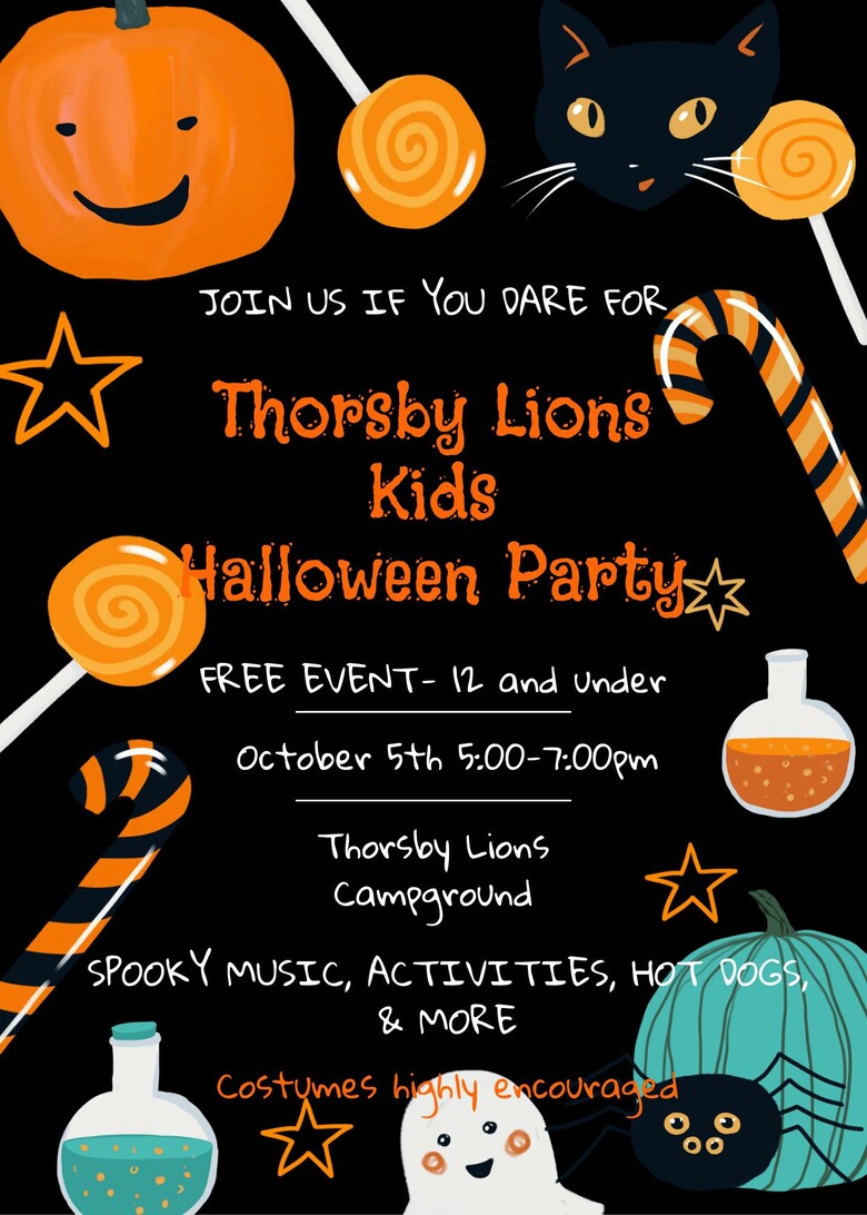 Thorsby Lions Kids Halloween Party