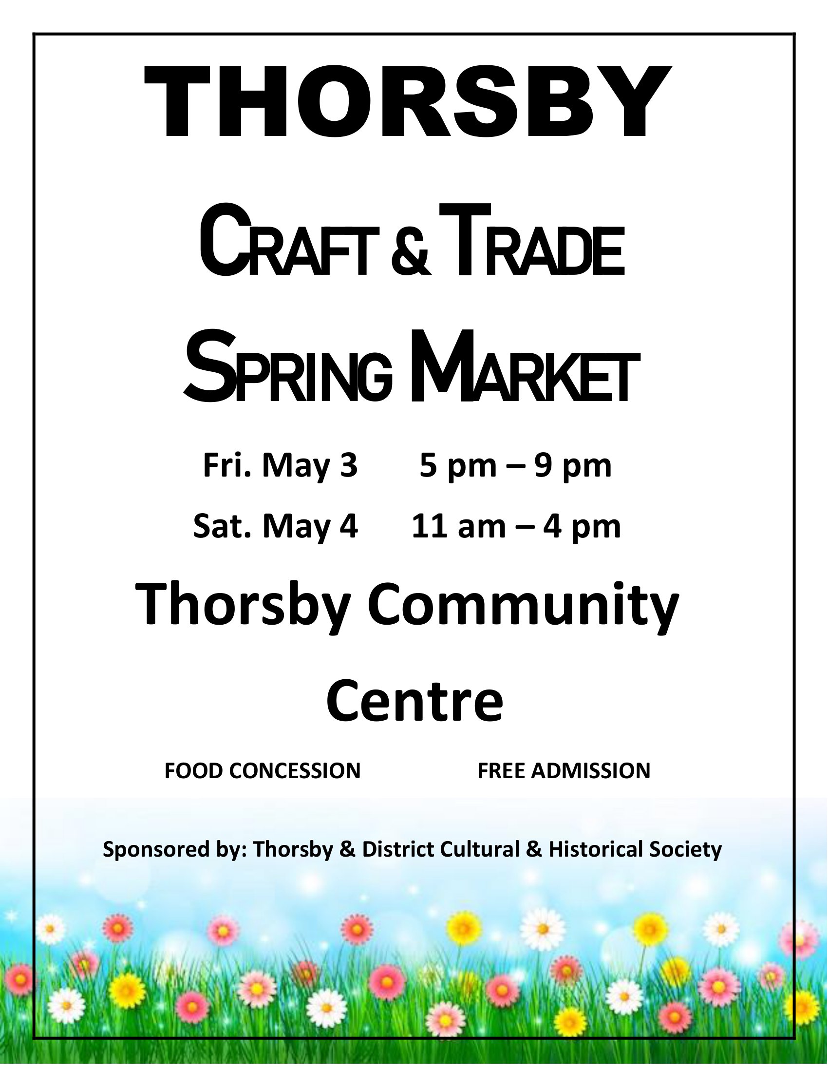 Thorsby Craft & Trade Spring Market: News - Town of Thorsby