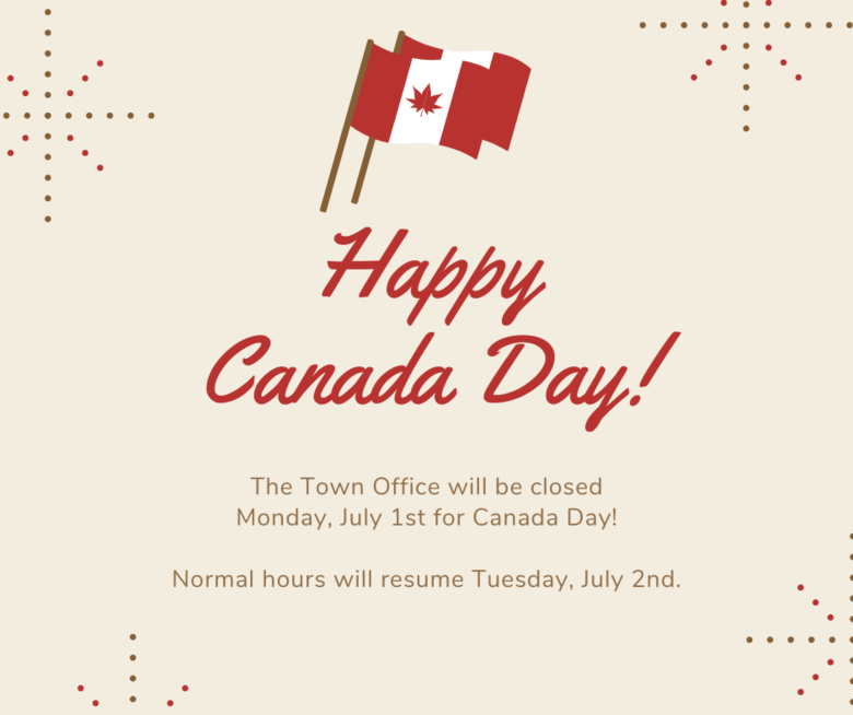 Town Office Closed for Canada Day